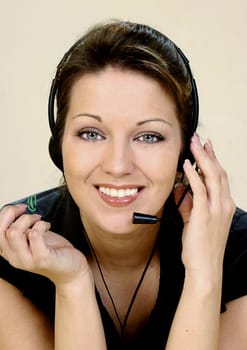 Girl with headset
