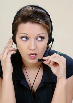 Girl with headset