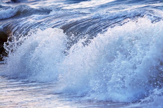 Wave in stormy ocean