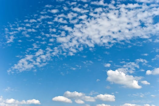 Clouds in summer at the Mediterranean Sea