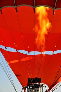 Start of a balloon ride