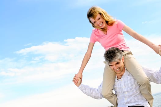 Mature romantic couple