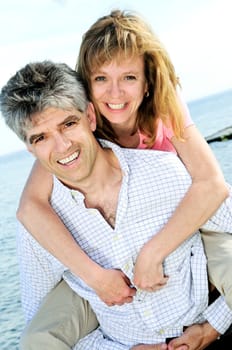 Mature romantic couple