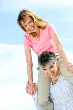 Mature romantic couple