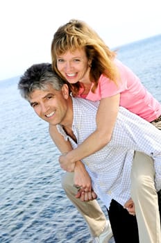 Mature romantic couple