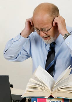 Senior at notebook
