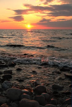 A summer evening at the Baltic Sea