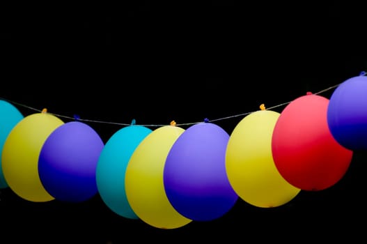 Balloons on rope