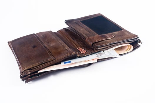 Wallet with banknotes