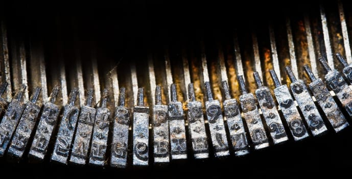 vintage typewriter keys