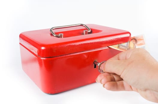 red cash box