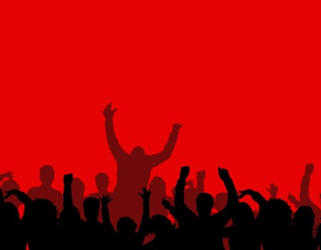 Excited audience