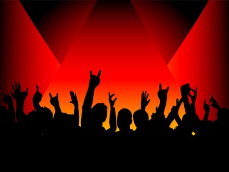 audience in spotlight