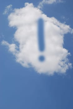 Attention thunderstorms exclamation mark