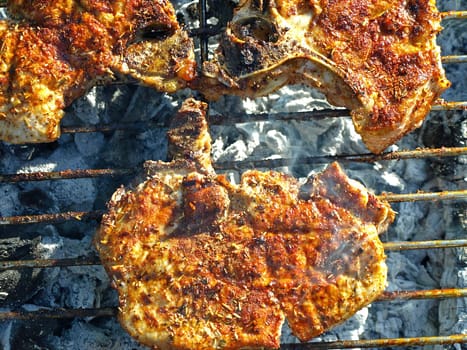 Grilled pork chop