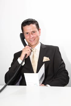 Man in office