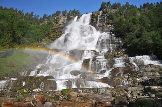 The beautiful Tvindefossen in Norway.