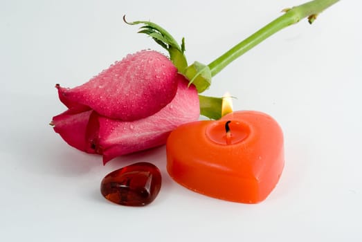 Rose and heart