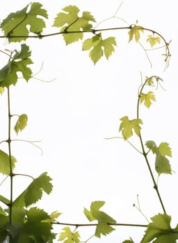 Frame made of white vines