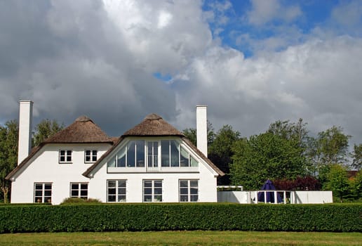 Thatched roof house