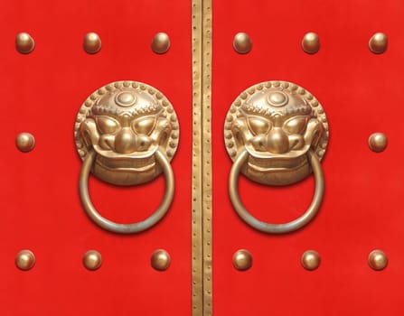 Red Chinese door