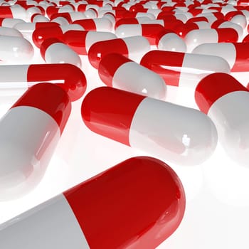 red and white pills