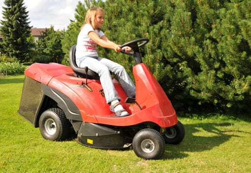 Lisa helps in the garden...
