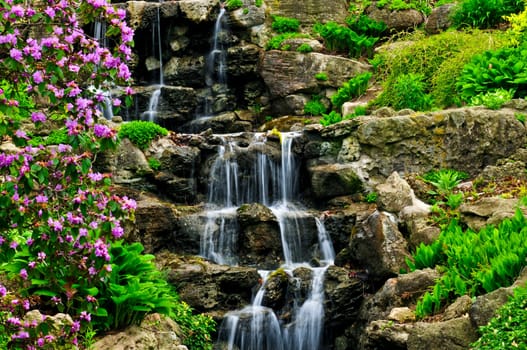 Cascading waterfall