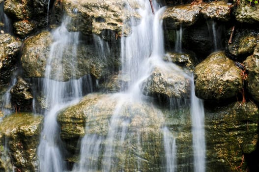 Waterfall over stones