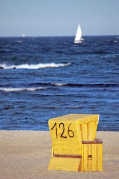 Beach chair at the Baltic Sea