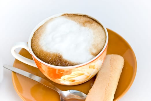 Cappuccino with butter biscuit