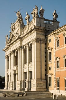 View of the Basilica of Saint John Lateran, cathedral of the city of Rome