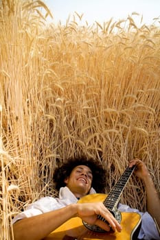 guy playing guitar