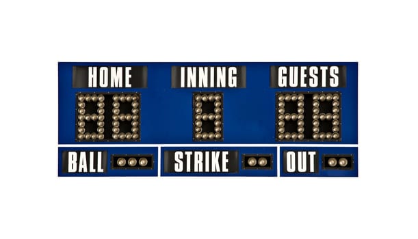 scoreboard baseball isolated