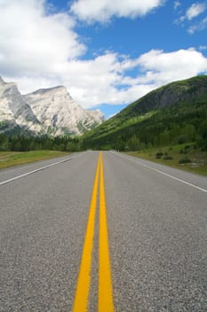 Highway into Candian Rockies