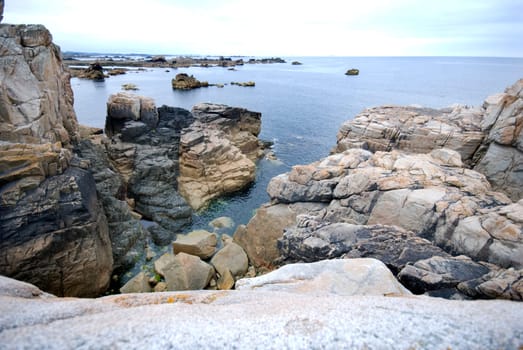Rocky coast of northern France