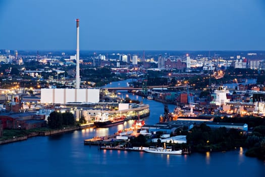industry and harbor night