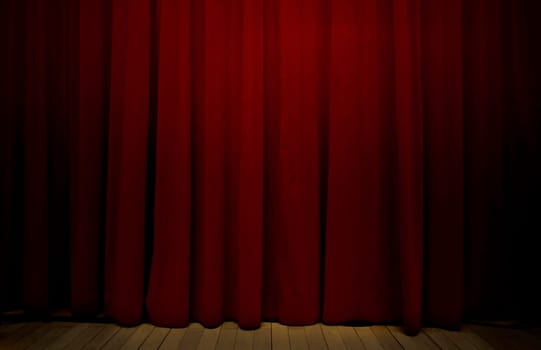 Red Stage Curtain