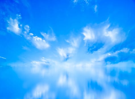 Beautiful blue sky panorama