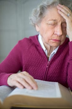 Senior woman praying
