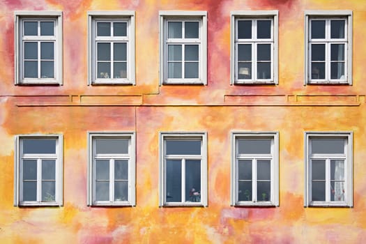 colorful apartment front