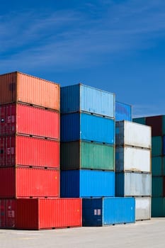 cargo containers at terminal