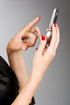 Woman with phone