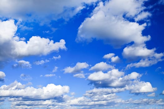 Blue sky with white clouds