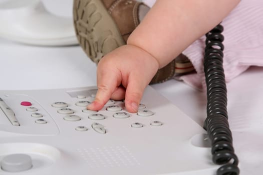 Toddler with phone