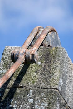 Detail suspension bridge