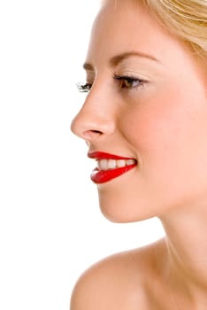 Close-up of beautiful woman