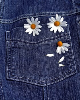 Jeans with flowers