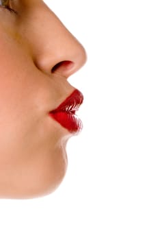 Close-up of beautiful woman