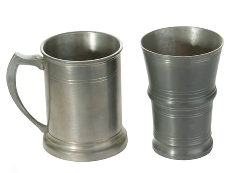 Two tin cups